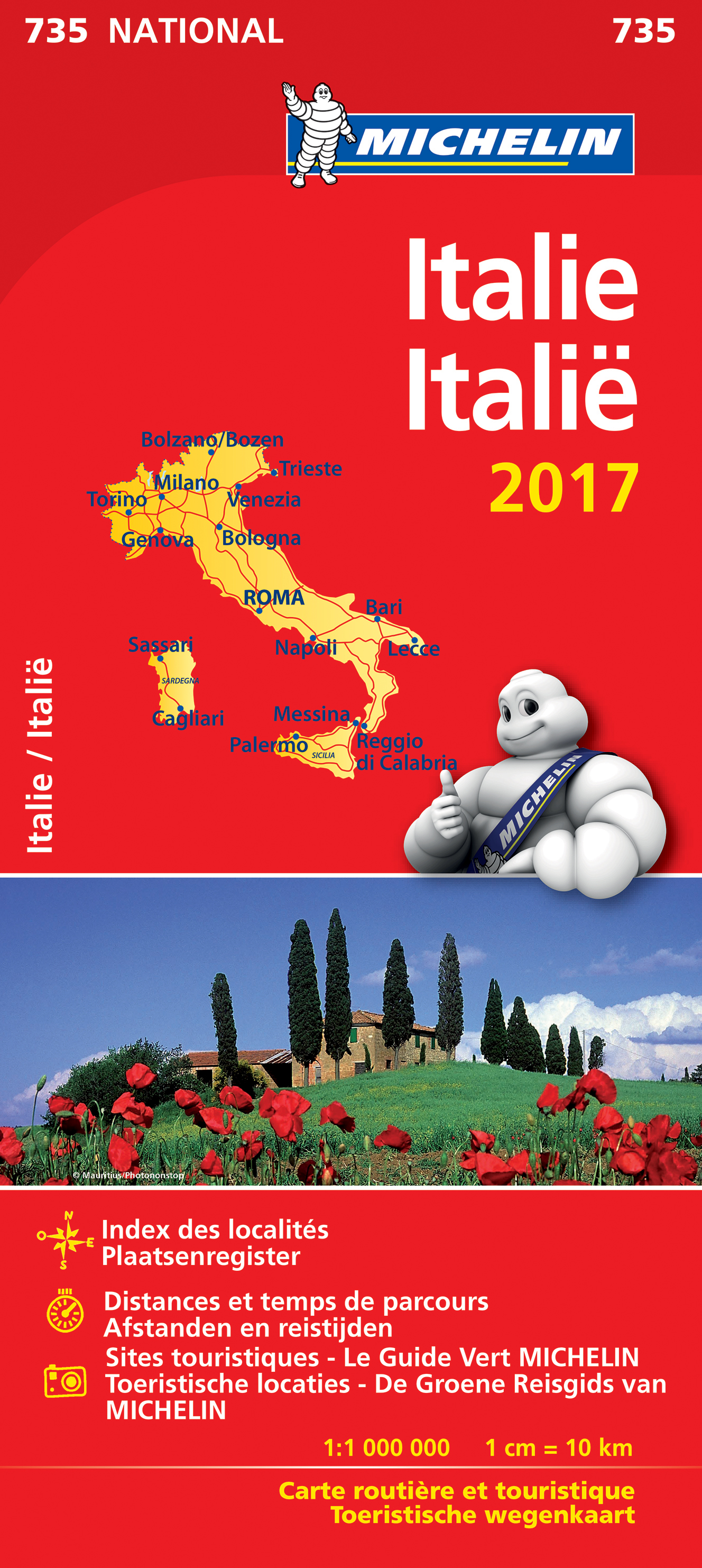 ITALIE 11735 CARTE 'NATIONAL' 2017 MICHELIN KAART Éditions Racine
